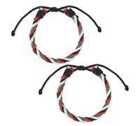 YIKIADA Lot de 2 bracelets à enrouler réglables avec drapeau de la Palestine Save Gaza Palestine pour hommes et femmes
