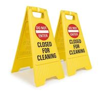 YIKIADA Lot de 2 panneaux d'avertissement pliables « Do Not Enter » de 61 x 30,5 cm - Panneaux de sécurité fermés pour le nettoyage - Panneau de sol pour qualité commerciale