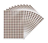 YIKIADA Lot de 2040 pastilles autocollantes rondes de 10 mm - Marron - Étanche - Petites étiquettes de code couleur