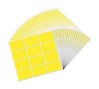 YIKIADA Lot de 240 étiquettes autocollantes rectangulaires en vinyle jaune pour code couleur 76 x 50 mm