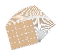 YIKIADA Lot de 240 étiquettes autocollantes rectangulaires en vinyle marron pour code couleur 76 x 50 mm