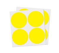 YIKIADA Lot de 40 autocollants ronds jaunes de 100 mm avec code couleur pour bureau, école, maison, entrepôt