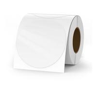 YIKIADA Lot de 500 étiquettes thermiques à pois blancs en vinyle - 76 mm - Autocollant d'adresse - Étanche - Imprimante - Pour logo, code-barres QR Code Inventaire
