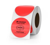 YIKIADA Lot de 500 étiquettes thermiques à pois rouges en vinyle 50 mm Autocollant d'adresse Étanche Pour logo, code-barres QR Code Inventaire