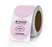 YIKIADA Lot de 500 étiquettes thermiques à pois violets en vinyle 38 mm Autocollant d'adresse Étanche Pour logo, code-barres QR Code Inventaire