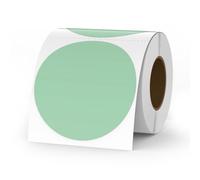 YIKIADA Lot de 500 étiquettes thermiques en vinyle à pois verts - 76 mm - Autocollant d'adresse - Étanche - Pour logo, code-barres QR Code Inventaire