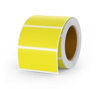 YIKIADA Lot de 500 étiquettes thermiques en vinyle - Jaune - 25 x 50 mm - Rouleau rectangulaire - Autocollant d'adresse - Étanche - Pour nom code-barres QR Code DIY