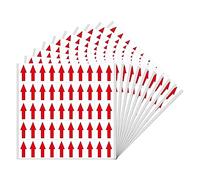 YIKIADA Lot de 500 petites flèches autocollantes rouges de 4,1 x 1,9 cm - Étiquettes autocollantes imperméables pour inspection de direction du débit de gaz