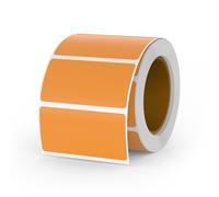 YIKIADA Lot de 500 rouleaux d'étiquettes thermiques rectangulaires en vinyle imperméable pour code QR et adresse de bureau Orange 2,5 x 5,1 cm