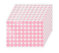 YIKIADA Lot de 700 autocollants à points adhésifs roses en vinyle de 25 mm, étiquettes rondes amovibles, imperméables, pour bureau