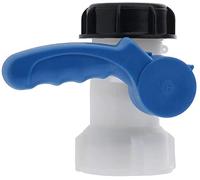 Yikko Adaptateur universel pour réservoir d'eau IBC, vanne à papillon en polyéthylène haute densité, noir + blanc + bleu, 75 mm DN50