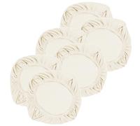 Yikko Elastic Stretch Spandex Housses de siège lavables pour chaises de bureau, salle à manger, bar, décoration de fête de mariage (6, beige)