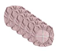 Yikko Housses de siège de chaise Ekedalen en jacquard haute densité à carreaux, pour salle à manger, bar, décoration de fête de mariage, protection de coussin de chaise extensible et lavable (6, rose)