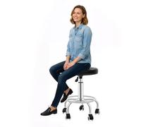yikmid Chaise pivotante réglable en hauteur avec roulettes, 45-57 cm, 150 | Tabouret de laboratoire rotatif à 360° avec ressort à gaz et 5 roulettes - Convient pour bureau, salon