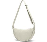 YIKOEE Petit sac à bandoulière en forme de demi-lune pour homme et femme, beige, Small