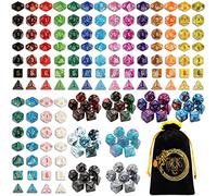 YILAIDA Dés polyédriques, 182 dés de jeu polyédriques, 26 couleurs, double jeu de rôle pour DND RPG MTG Jeux de table dés D4 D6 D8 D10 (00-90 et 0-9) D12 D20