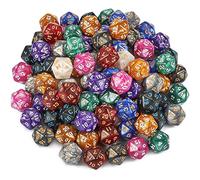YILAIDA Lot de 100 dés polyédriques avec sac noir, dés de jeu de table pour donjons et dragons Pathfinder DND RPG MTG (20 côtés)