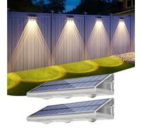 YiLaie Applique Solaire Extérieur IP67 Étanche, 3000K/6500K/4500K, Lot De 2
