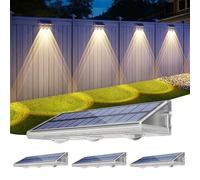 YiLaie Applique Solaire Extérieur IP67 Étanche, 3000K/6500K/4500K, Lot De 4