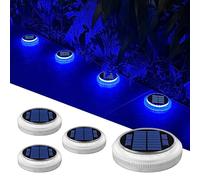 YiLaie Lampe Solaire Exterieur Jardin,Lumiere Solaire Exterieur 360 ° LED Decoration Jardin Exterieur IP68 étanche Spot Solaire Exterieur Avec Auto On/Off Lampadaire Exterieur,40LmLumière bleue,4pcs