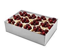 YILANJIN Moule Gâteau Acier Inoxydable, Cadre à Pâtisserie Extensible, 20 à 35cm 29.5 à 50cm, Moule Rectangulaire Patisserie, Moule à Mousse Réglable, Cercle à Patisserie, Cadre de Cuisson Grand