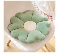 YILANLAN Coussin d'oreiller Fleur Oreiller de Plancher Tapis de Chaise Oreiller décoratif pour Canapé-lit - Mousqueton pour Rideau (45 CM, Green White)