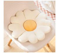 YILANLAN Coussin d'oreiller Fleur Oreillers de Plancher Tapis de Chaise Oreillers décoratifs Oreillers pour canapé - lit Mousqueton pour Rideau (30 CM, White Yellow)