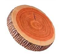 YILANLAN Coussin Pile Bois Simple Coussin décoratif Rond Coussin souche canapé Coussin Salon Coussin décoratif (39CM*7CM, Red)
