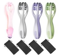 Yilceemy 4 pièces Massage Des Doigts Et Des Mains, outil de massage de rouleau de main, avec sac de rangement, boule de massage avec poignée pour soulager la pression sur la main
