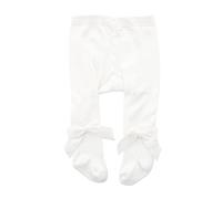 YILEEGOO Collants pour bébé et tout-petits en maille côtelée avec nœuds en velours pour Noël et la Saint-Valentin, X Blanc, 1-2 ans