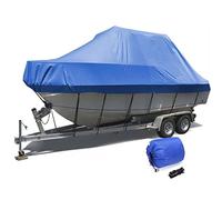 YILEFU Taud de Bateaux Bache Bateau Housse de Bateau 600D Oxford Imperméable,Anti-déchirure,Anti-UV,Anti-Neige,Toutes Les Saisons avec Corde Fixe pour Protégez Le Navire,Blue-21-24FT:732 * 300cm