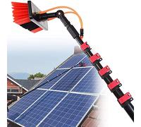 YILEFU Perche Telescopique,Lave Vitre Telescopique Professionnel,Nettoyage de Panneau Photovoltaïque Solaire Brosse de Tige de Nettoyage de Camion de Fenêtre,Tête de Brosse 55cm,10.8m/36FT
