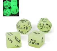 yilemeiyile Glow in The Dark Multi-Sided Dice 4 Jouets pour Les Fêtes De Fin D'année