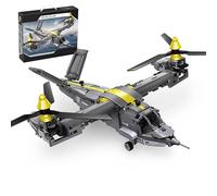 YILETKC Hélicoptère Jeu de Construction, 1436 Pièces Balbuzard V-280 Militaire Hélicoptère Bloc de Construction, MOC Militaire Avion Blocs Jeu de Maquettes, Compatible avec Les Grandes Marques