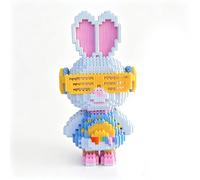 YILETKC Lapin aux Yeux Jaunes Mini Construction Maquette Set, 3300 Pièces Construction Briques AnimauxJouet, Collectionner Blocs de Construction Modèle, Non Compatible avec Marques Grand