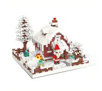 YILETKC Mini Blocs de Construction pour Chalet de Noël, 2308 Pièces Chalet de Noël Mini Blocs de Construction Maquettes, Jouets pour Adolescent et Adultes, Non Compatible avec Marques Grand Public