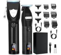 YiLFo Tondeuse Cheveux Hommes, Tondeuse Barbe Homme avec USB Cable, Rasoir Electriques Affichage LED, Kit 2-en-1Tondeuse Barbe et Cheveux Professionnelle pour Chauve, Degrader, Barbe 3 Jours et Salon