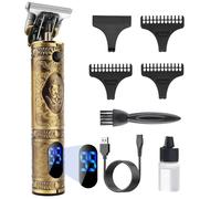 YiLFo Tondeuse Cheveux Hommes, Tondeuse Barbe Homme Professionel, Rasoir Electriques Hommes Écran LED, Sans Fil Brostyle Tondeuse Precision Rechargeable, Silencieuse pour les Enfant et la Famille