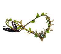 Yili Maizi Serre-tête de fée à fleurs - Couronne de feuilles - Accessoire d'elfe de la forêt - Pour femme - Pour Halloween, cosplay, photographie fantastique