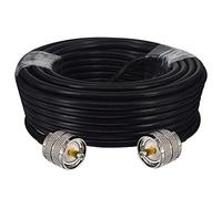YILIANDUO 10M/32,8ft Câble Antenne CB UHF PL259 Mâle à Mâle 50 ohm Faible Perte Câble Coaxial RG58 pour Radio HAM, VHF, Compteur SWR, Analyseur Antenne Ham Radio Scanner