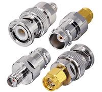 YILIANDUO 4 Pièces Connecteur Coaxial BNC vers SMA 50 Ohm Adaptateur Antenne RF pour Radio Amateur SDR Radio Portable WLAN Caméra CCTV sans Fil Scanner Radios Bidirectionnelles