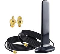 YILIANDUO 4G 5G LTE Antenne WiFi 10dBi 600-6000MHz Haute Gain Câble MIMO Antenne Double RP-SMA Mâle 2M+TS9 Adaptateurs pour Routeur 3G/4G/5G/GSM/GPRS d'intérieur et d'extérieur Iot Gateway Smart Home