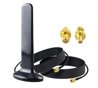 YILIANDUO 4G 5G LTE Antenne WiFi 10dBi 600-6000MHz Haute Gain Câble MIMO Antenne Double SMA Mâle 2M+TS9 Adaptateurs pour Routeur 3G/4G/5G/GSM/GPRS d'intérieur et d'extérieur Iot Gateway Smart Home