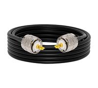 YILIANDUO 5M/16,4ft Câble d'extension Antenne UHF 50ohms PL259 Mâle à Mâle Faible Perte Câble Coaxial RG58 PL259 Câble pour Radio HAM, Radio VHF, Compteur SWR, Analyseur Antenne Routeur Scanner