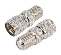 YILIANDUO Adaptateur Mini UHF mâle vers F Femelle connecteur Droit nickelé Adaptateur coaxial RF 2 pièces