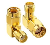 YILIANDUO Adaptateur SMA à 90 degrés, Améliorer Adaptateur d'antenne FPV, Connecteur SMA mâle à SMA Femelle à Angle Droit pour câble d'extension de Routeur de Drone FPV d'antenne WiFi (Paquet de 2)