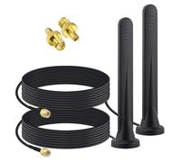 YILIANDUO Antenne 5G omnidirectionnelle 4G LTE, 5 dBi, embase magnétique câble RG174 de 3 m, connecteurs SMA TS9 pour routeur CPE 3G/4G/5G, IoT Maison connectée Voiture intérieur extérieur, Lot de 2
