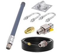 YILIANDUO Antenne Lora 868MHz 3dBi Omnidirectionnelle Fibre de Verre N Mâle avec Type N Parafoudre câble d'extension 5M kit kit pour Nebra, Bobcat Helium, IoT et Réseaux LoRaWAN