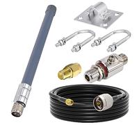 YILIANDUO Antenne Lora 868MHz 3dBi Omnidirectionnelle Fibre de Verre N Mâle avec Type N Parafoudre câble d'extension 5M kit pour Nebra Bobcat Helium IoT et Réseaux LoRaWAN Gateway
