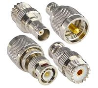 YILIANDUO Kit Adaptateur Radio CB 50 Ohm PL259 SO239 UHF vers BNC 4 Types Kit Adaptateur RF pour CB Antennes Dispositifs LAN sans Fil Radios Wi-FI